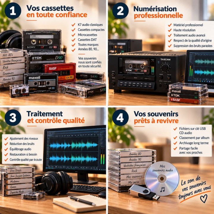 Numériser Cassette Audio | LineaPix