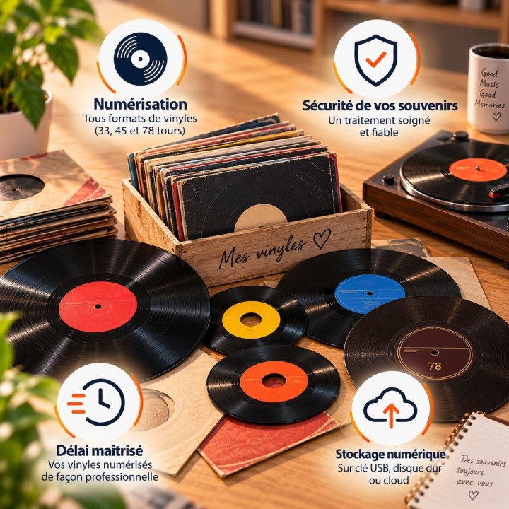 Numériser Vinyle 33 45 78 Tours | LineaPix