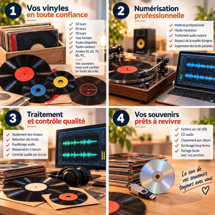 Numériser Vinyle 33 45 78 Tours | LineaPix