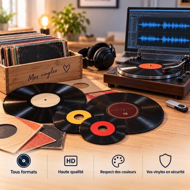 Numériser Vinyle 33 45 78 Tours | LineaPix