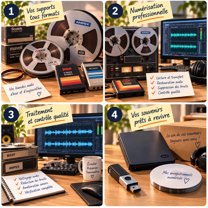 Numériser Bande Audio & Cassette 8 Pistes | LineaPix