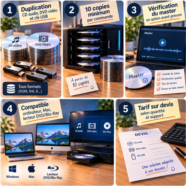 Dupliquer CD, DVD & Clé USB | LineaPix