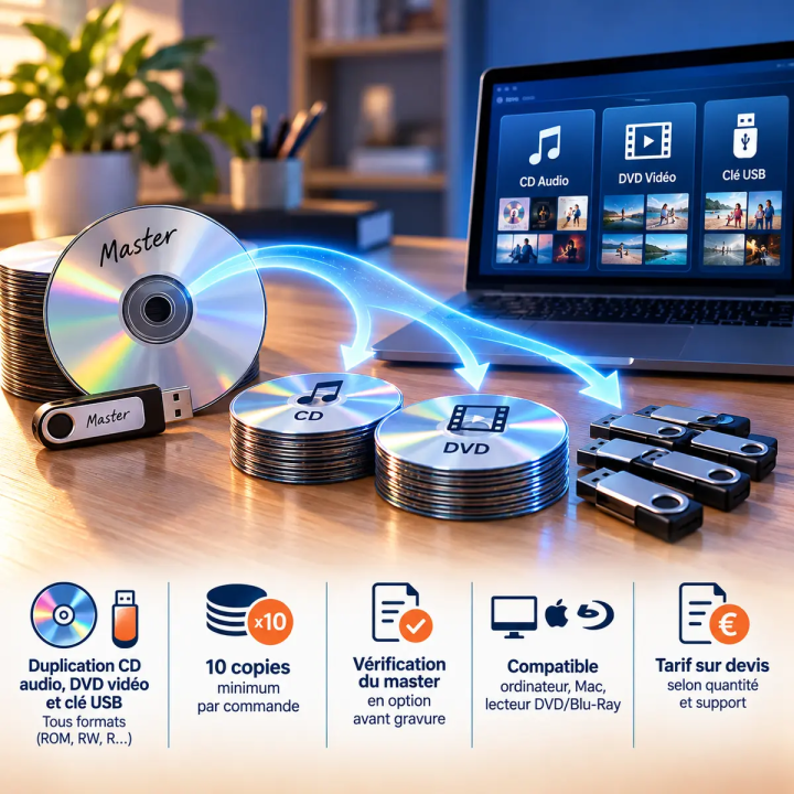 Dupliquer CD, DVD & Clé USB | LineaPix