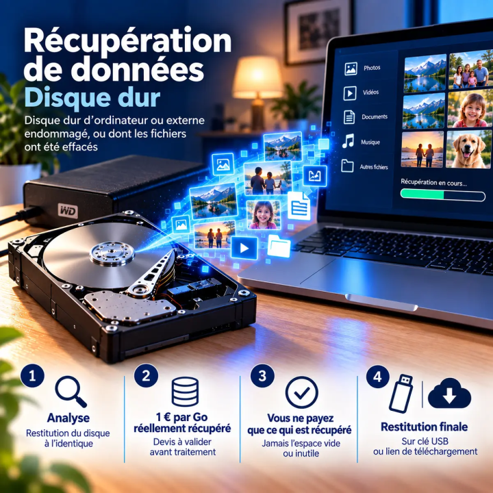 Récupération de Données Disque Dur | LineaPix